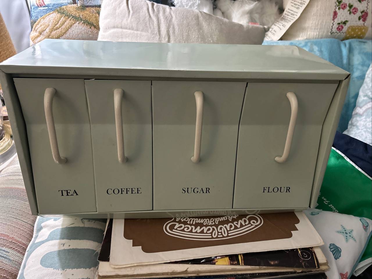 Vintage Metal Kitchen Canister Set