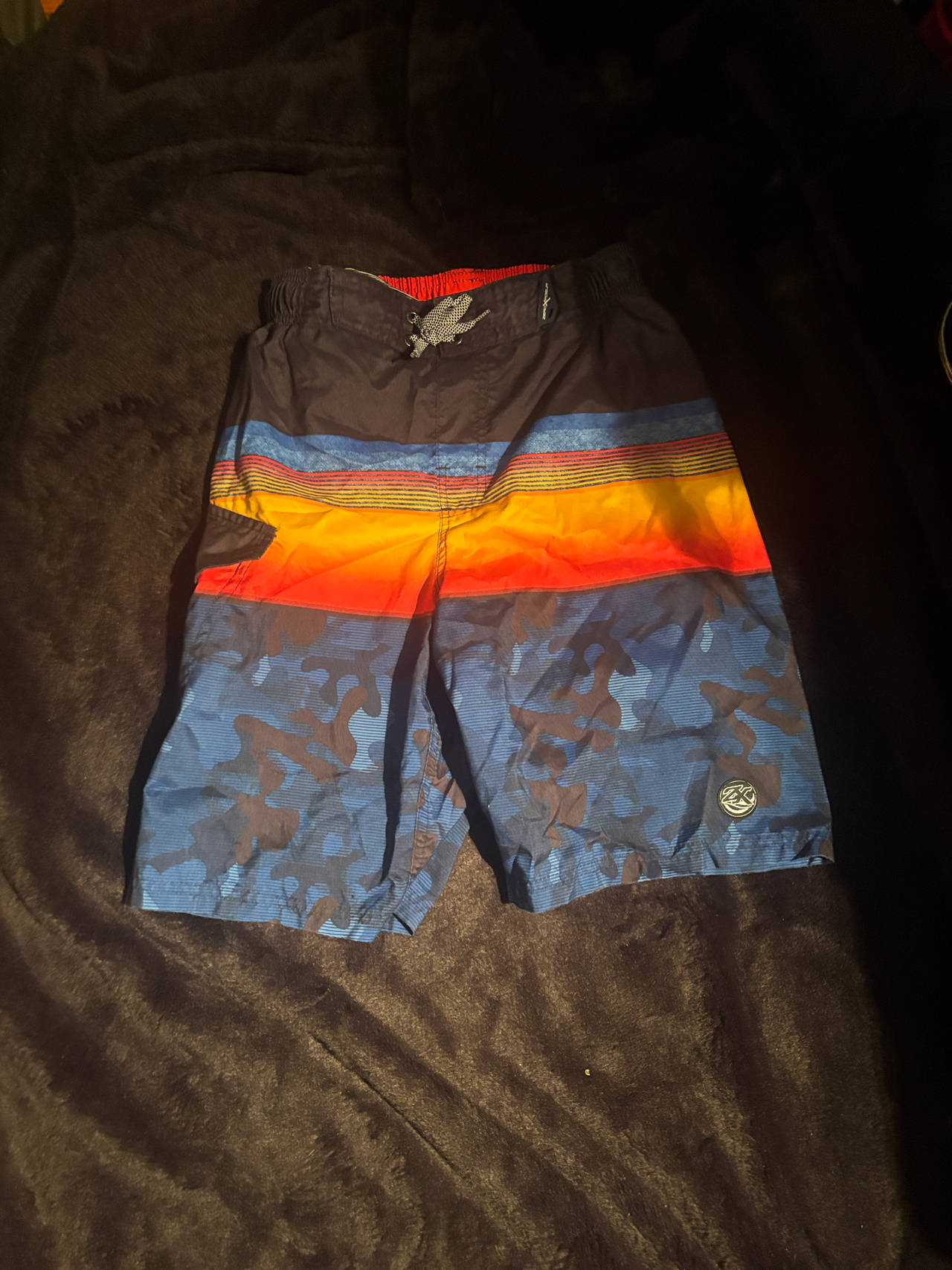 ZeroXposur Boys Camo Sunset Swim Trunks