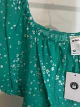 Anko Green Floral Puff Sleeve Dress - Image 3
