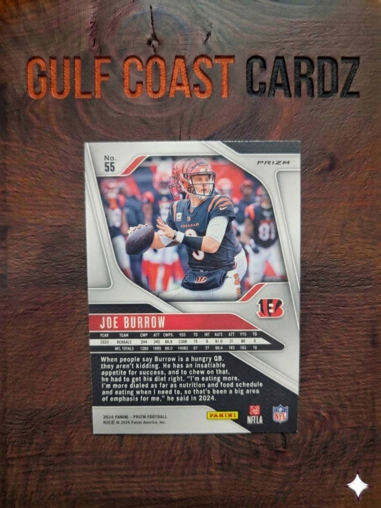 2022 Panini Prizm Joe Burrow Red White Blue Prizm #308