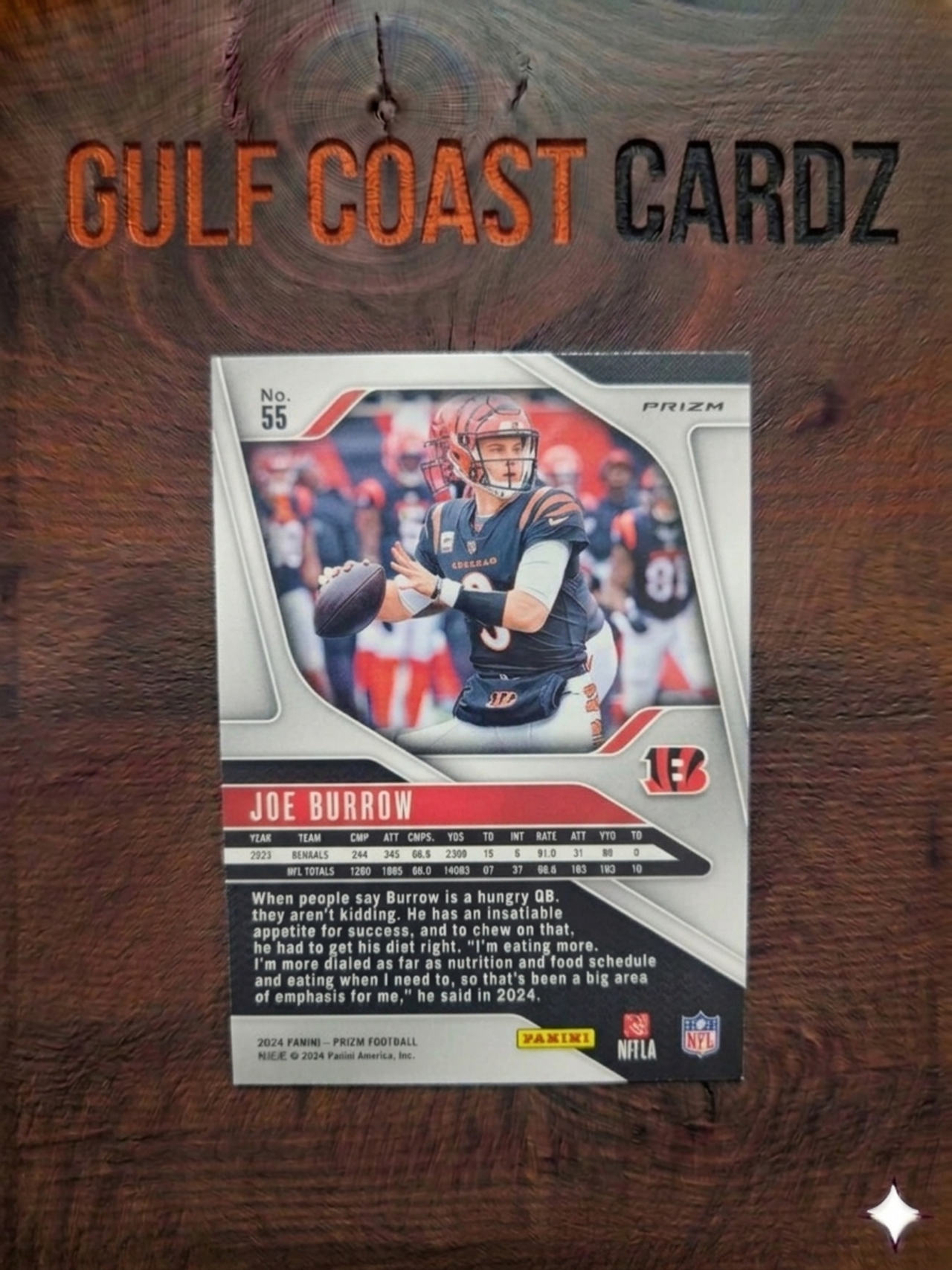2022 Panini Prizm Joe Burrow Red White Blue Prizm #308