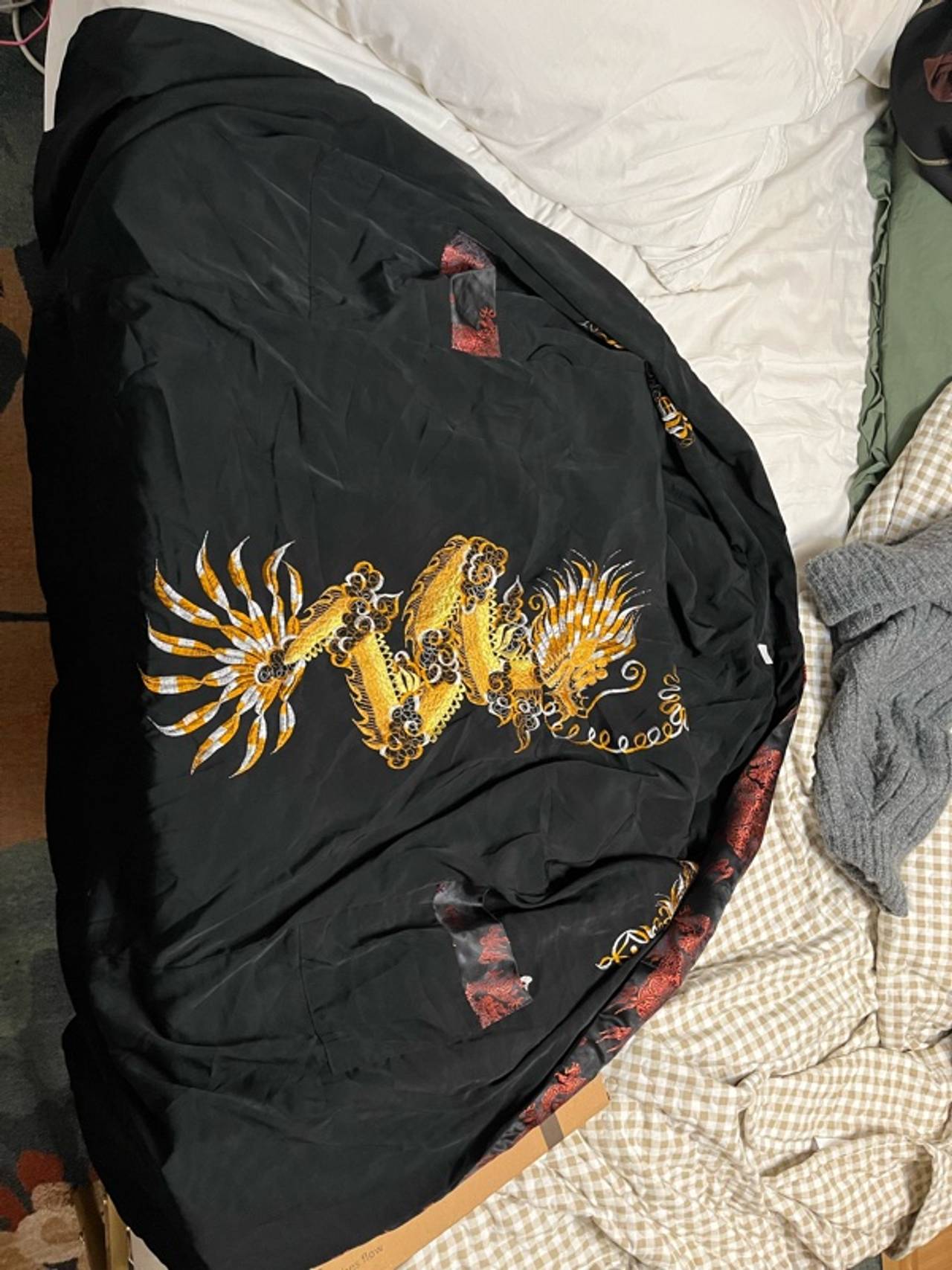 Japanese Dragon Embroidered robe jacket