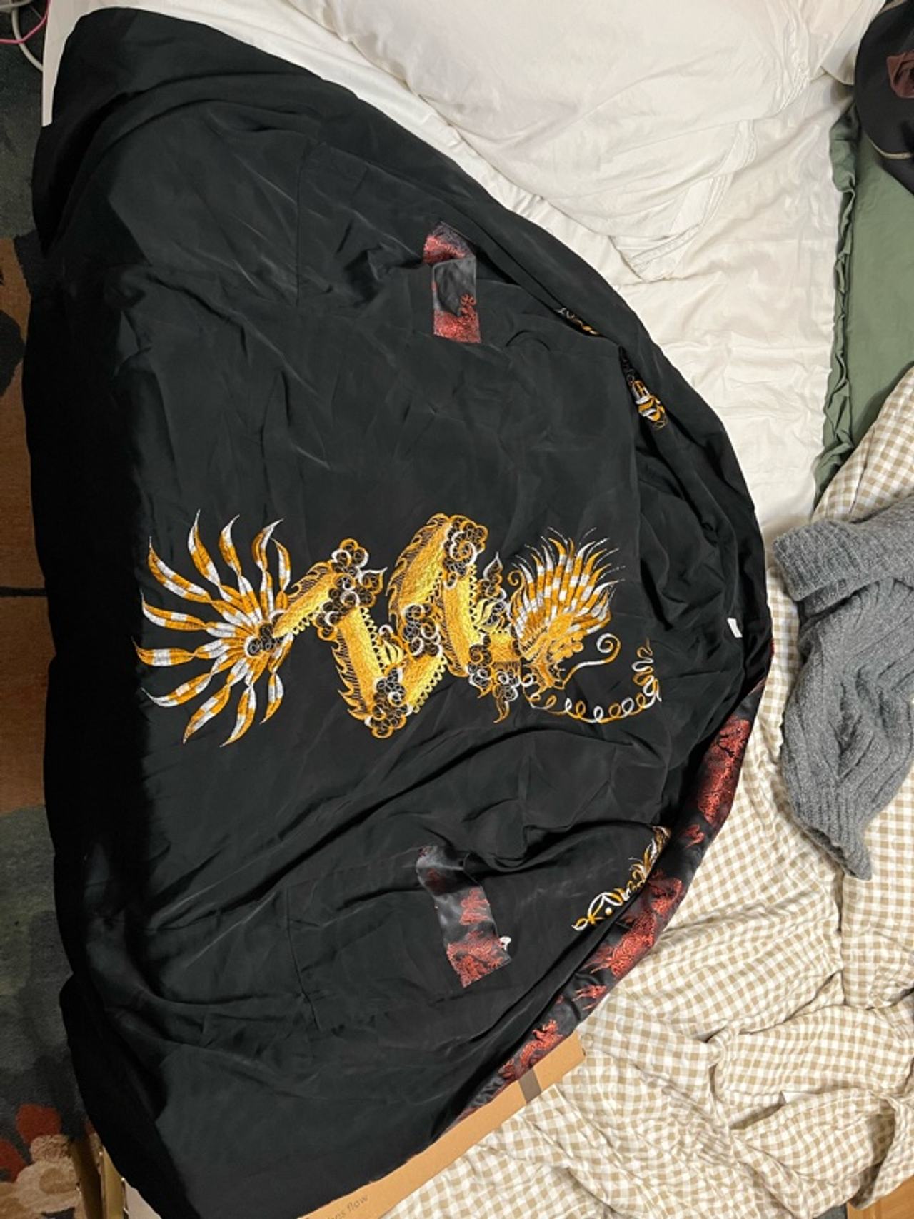 Japanese Dragon Embroidered robe jacket