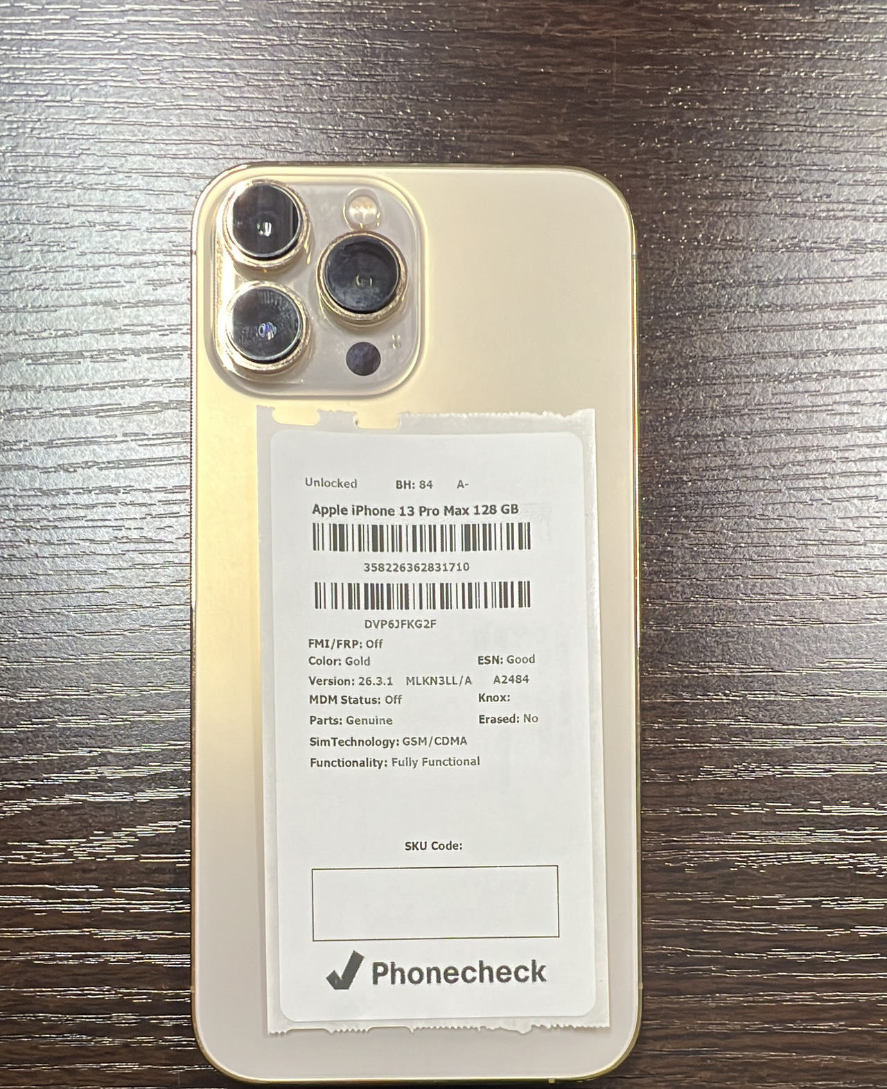 Apple iPhone 13 Pro Max 128GB Gold