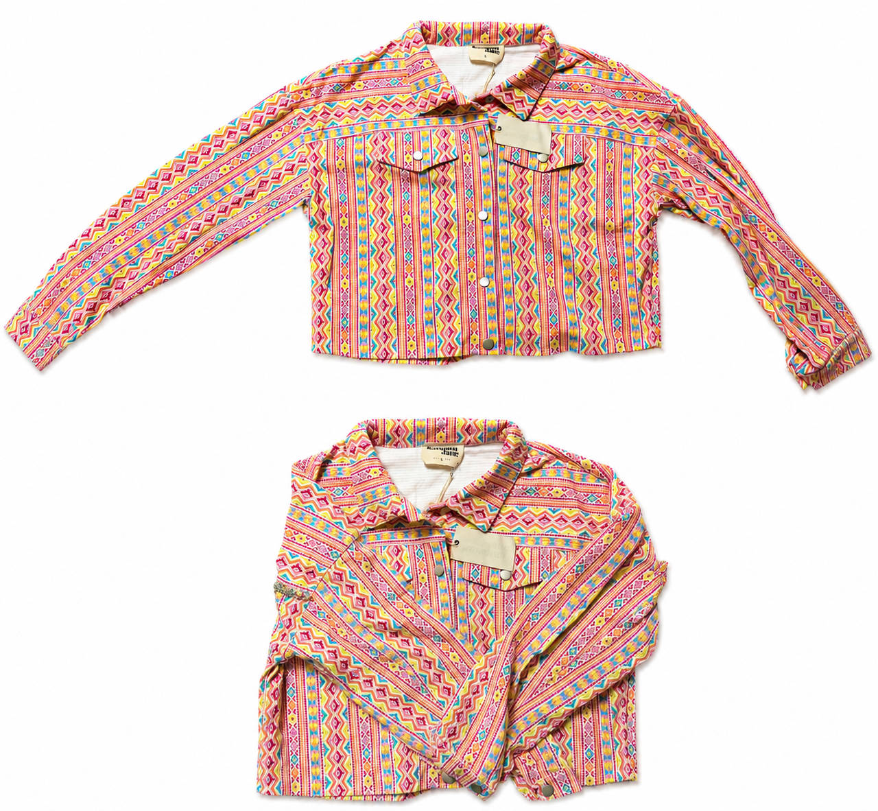 Glassons Southwestern Print Denim Jacket