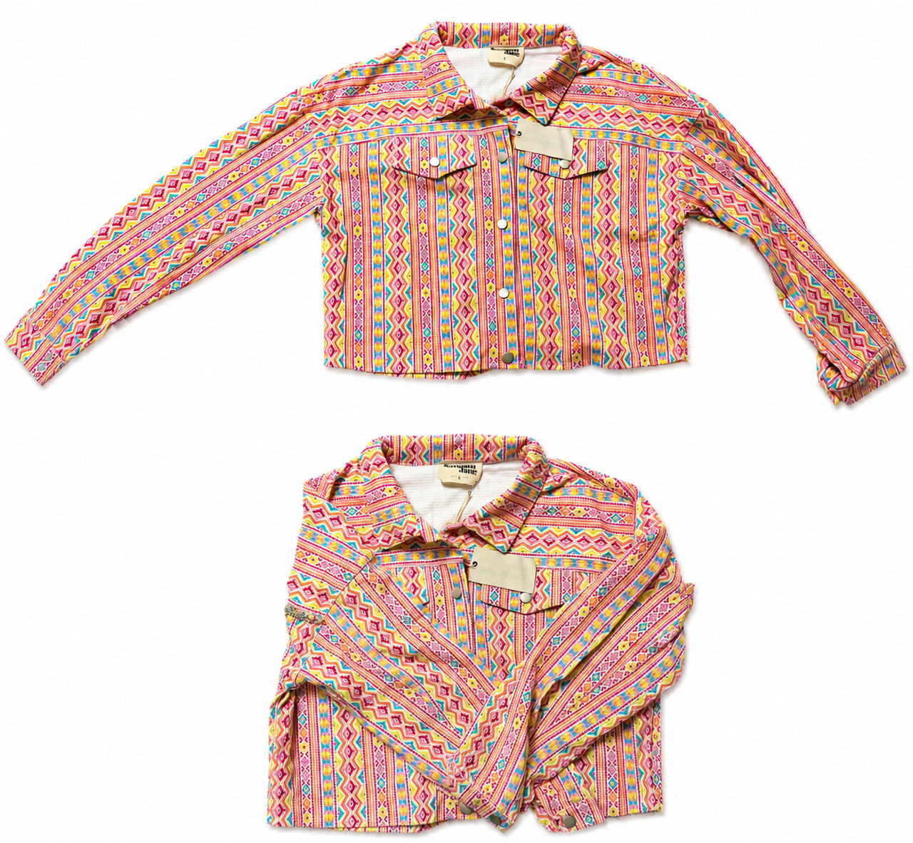 Glassons Southwestern Print Denim Jacket