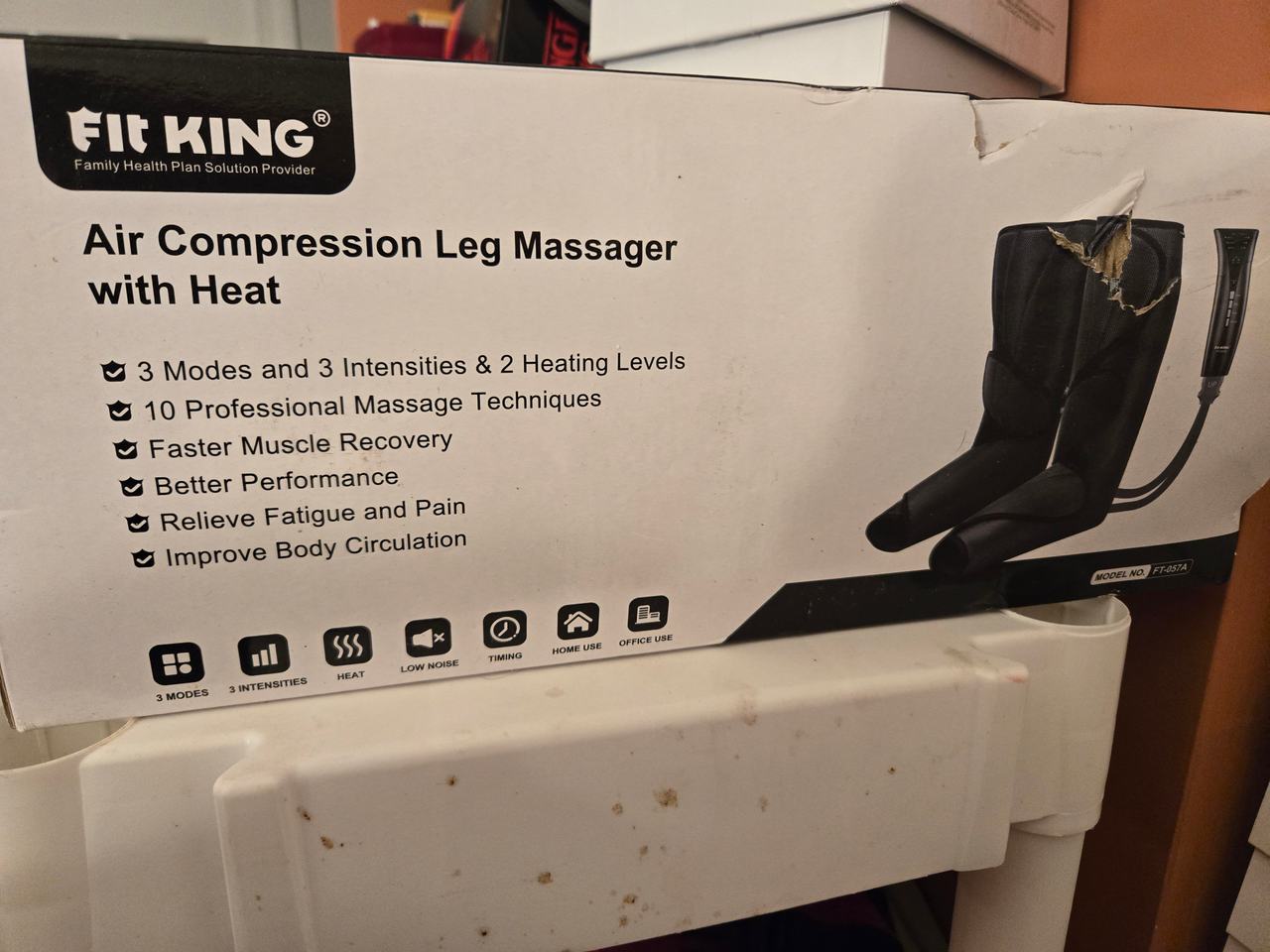 FIT KING Air Compression Leg Massager with Heat