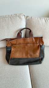 Coach Bleecker Leather Tote Brown/Black - Image 1