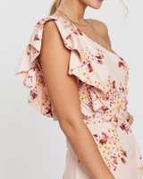 Floral One-Shoulder Ruffle Dress - Image 6