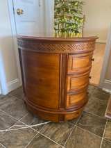 American Signature 3-Drawer Inlaid Top End Table - Image 3