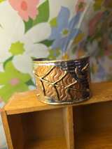 Handmade Mixed Metal Leaf Cuff Bracelet - Image 2