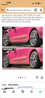 Gloss Black Side Skirts for Tesla Model 3 2017-2025 - Image 5