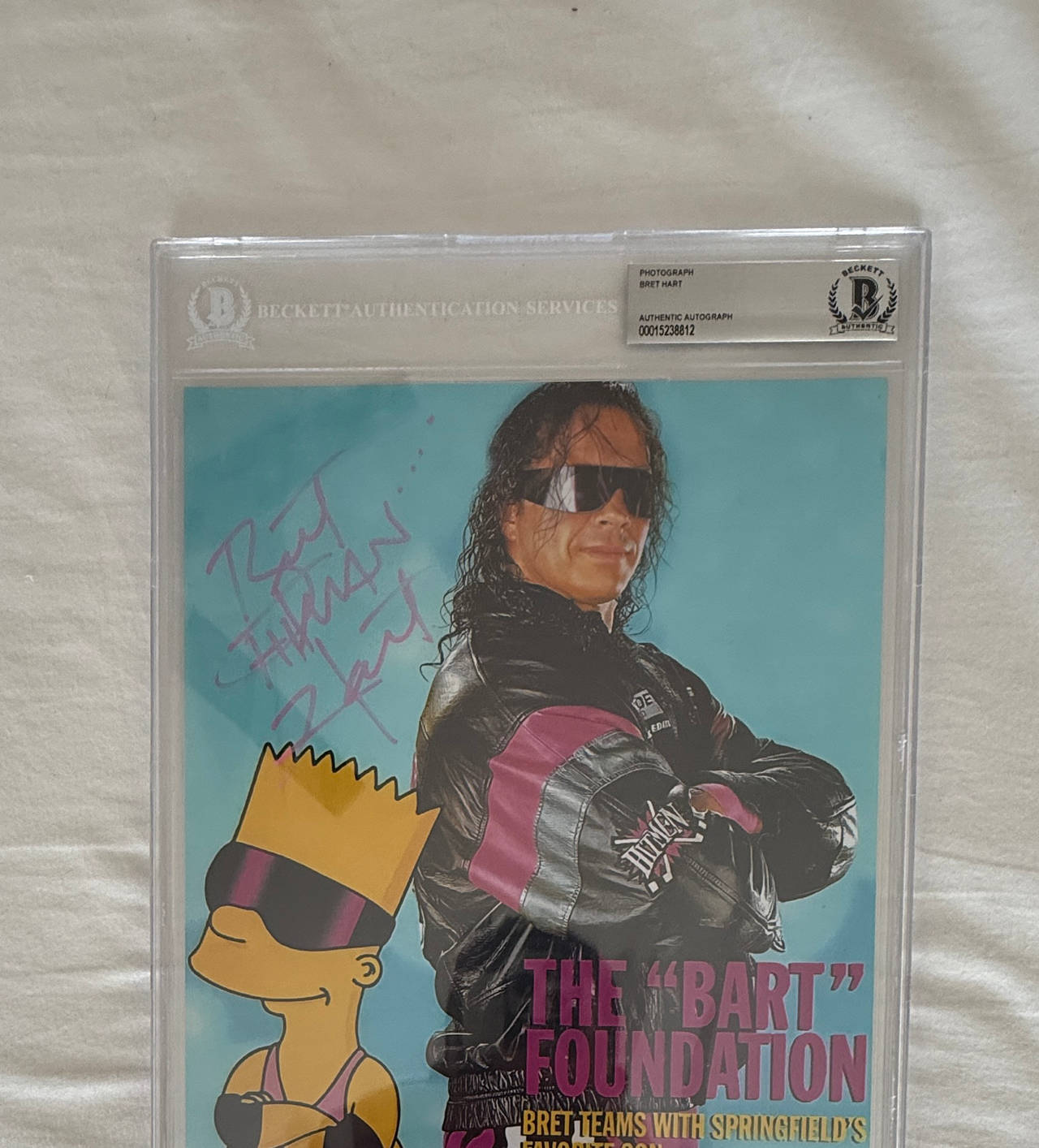 Bret Hart Autographed 8x10 Photo Beckett Authenticated
