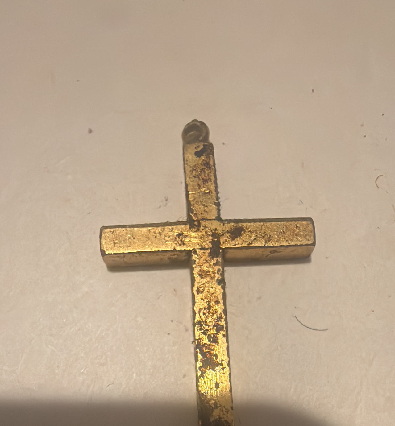 Vintage Gold Tone Cross Pendant