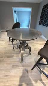 Industrial Crank Adjustable Bistro Table & 2 Chairs - Image 2