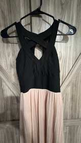 Crystal Doll size 5 Black and Blush Pink Glitter Maxi Dress Formal prom ball - Image 5