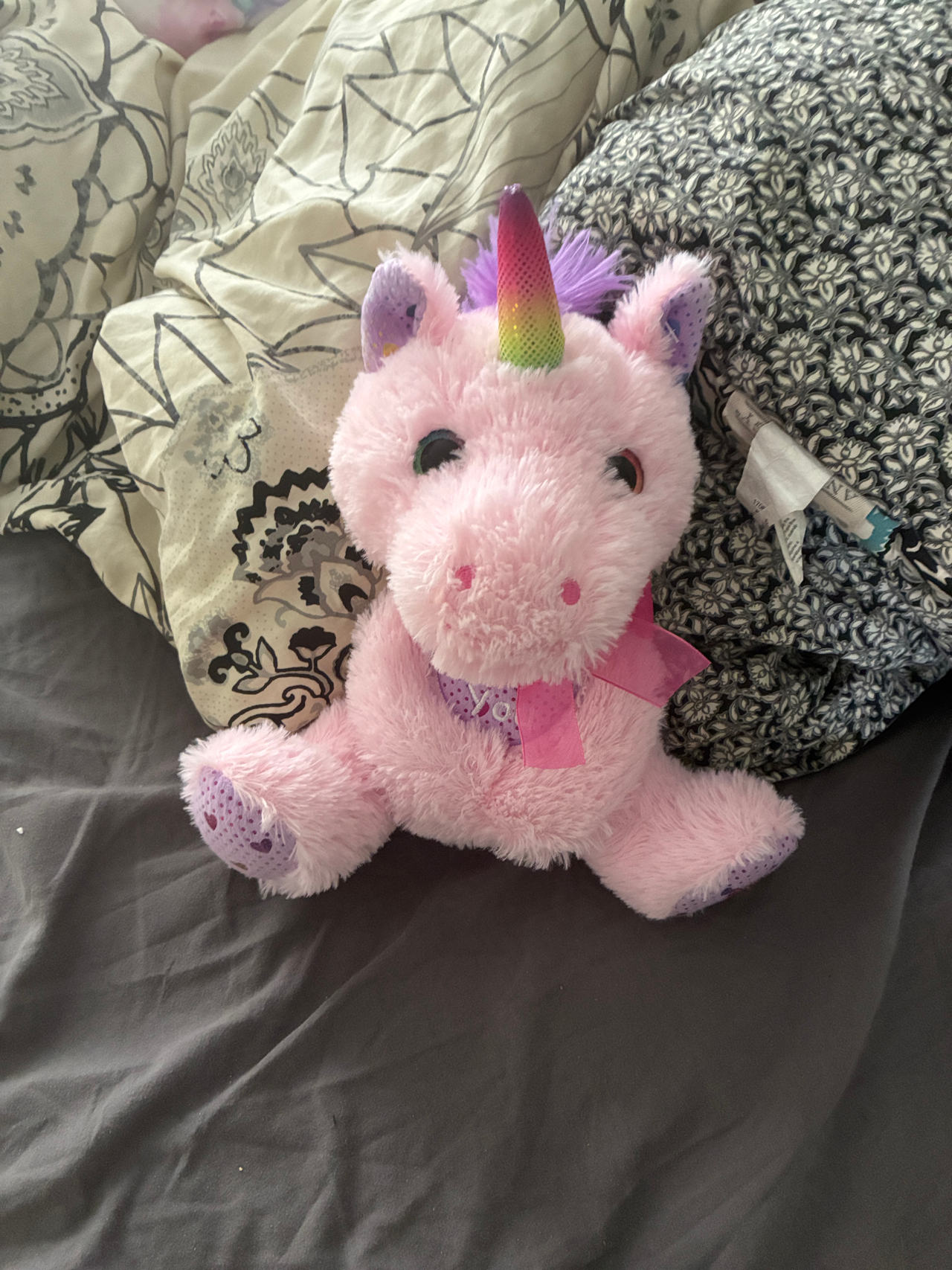 Dan Dee Collector's Choice Pink Plush Unicorn