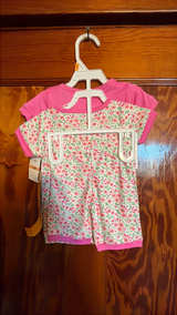 Max & Olivia Girls 3 Pack T-Shirts Pink and Floral 12 months - Image 2