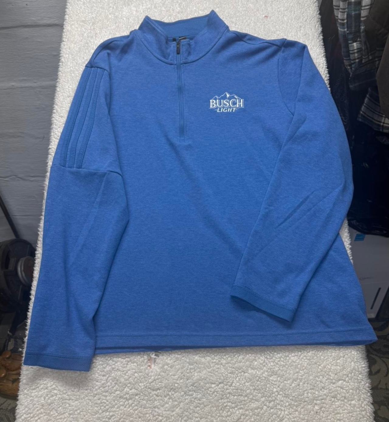 Adidas Busch Light Quarter-Zip Pullover XL