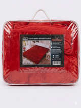 TIBET Cloudy Sherpa Embossed Blanket Queen Red - Image 1