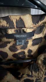 Forever 21 Leopard Print Button Down Shirt/dress size Medium - Image 2