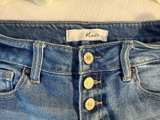 Kancan Clarie Mid Rise Boyfriend Distressed Denim Jeans shorts - Image 1