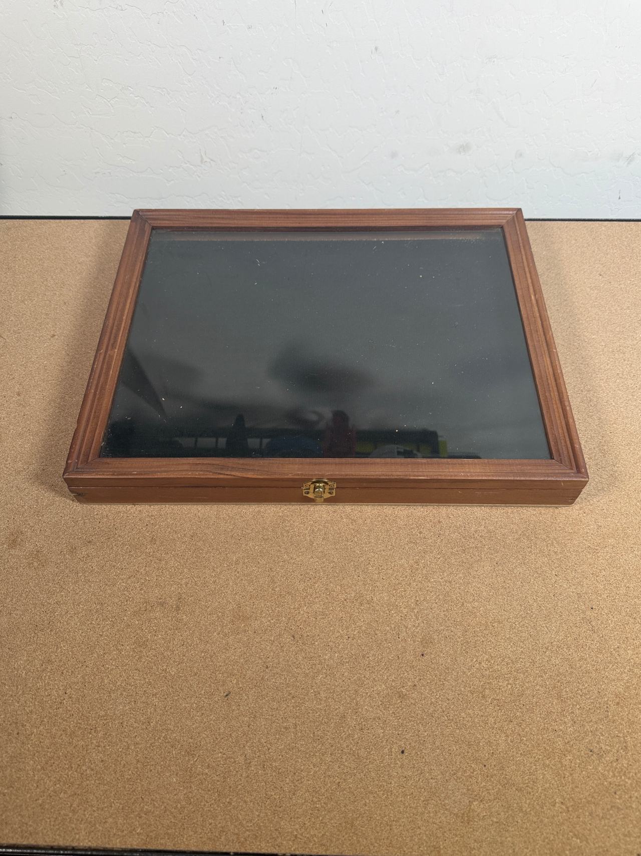 Wooden Glass Top Display Case Shadow Box