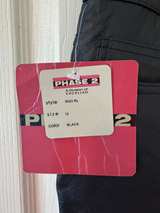 Phase 2 Women's Black Leather Pants Size: 12 - Image 3