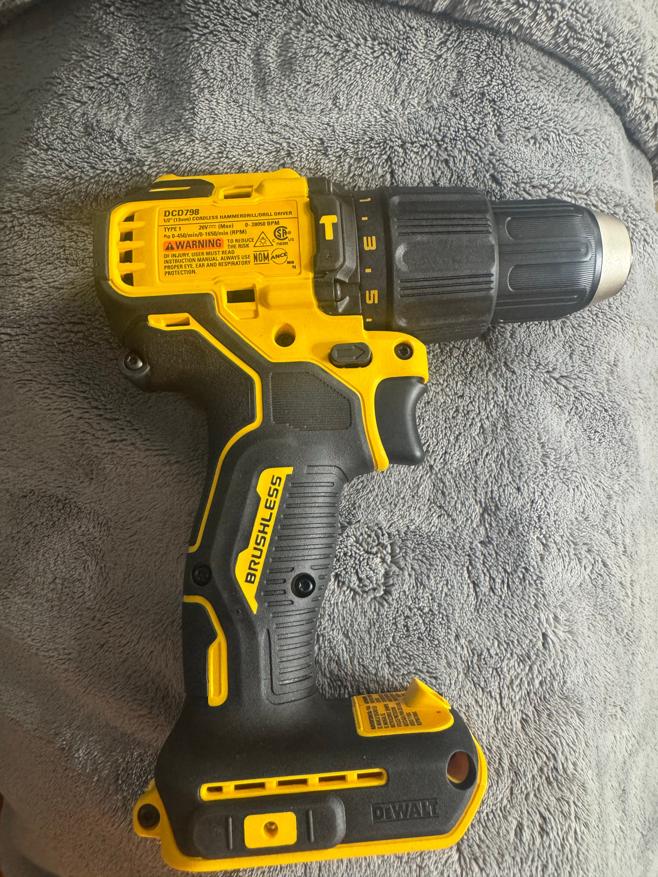 DeWalt DCD798 20V MAX Brushless Hammer Drill/Driver