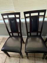 Set of 4 Dark Wood Dining Chairs - Image 3
