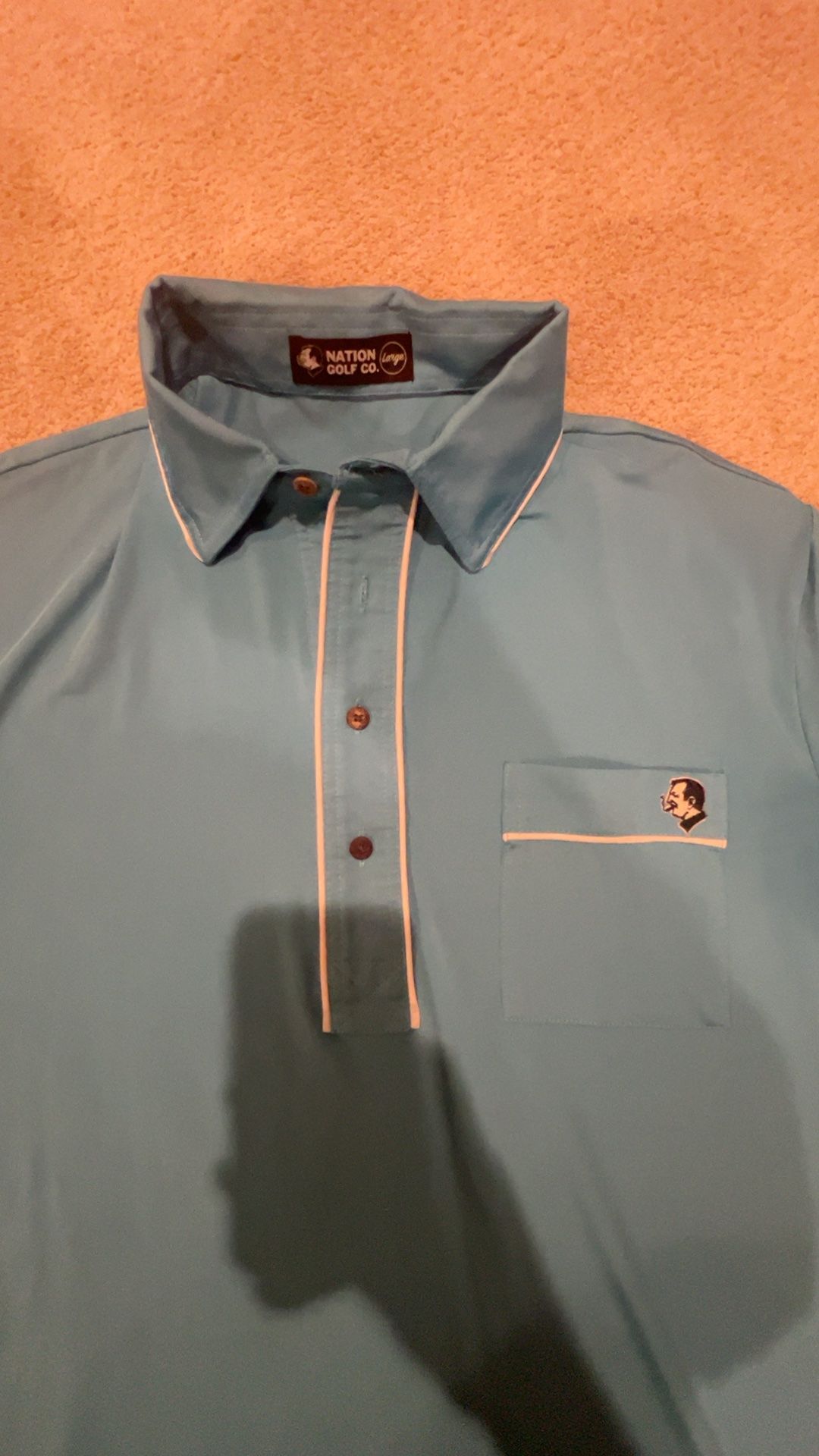 Nation Golf Co. T.K. Pique Golf Polo Blue