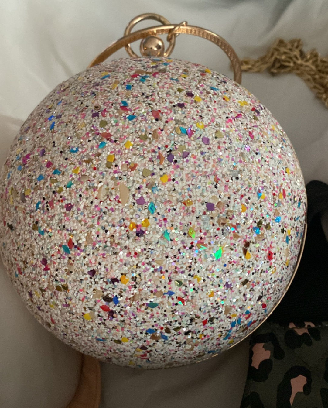 Multi-Color Glitter Sphere Evening Bag