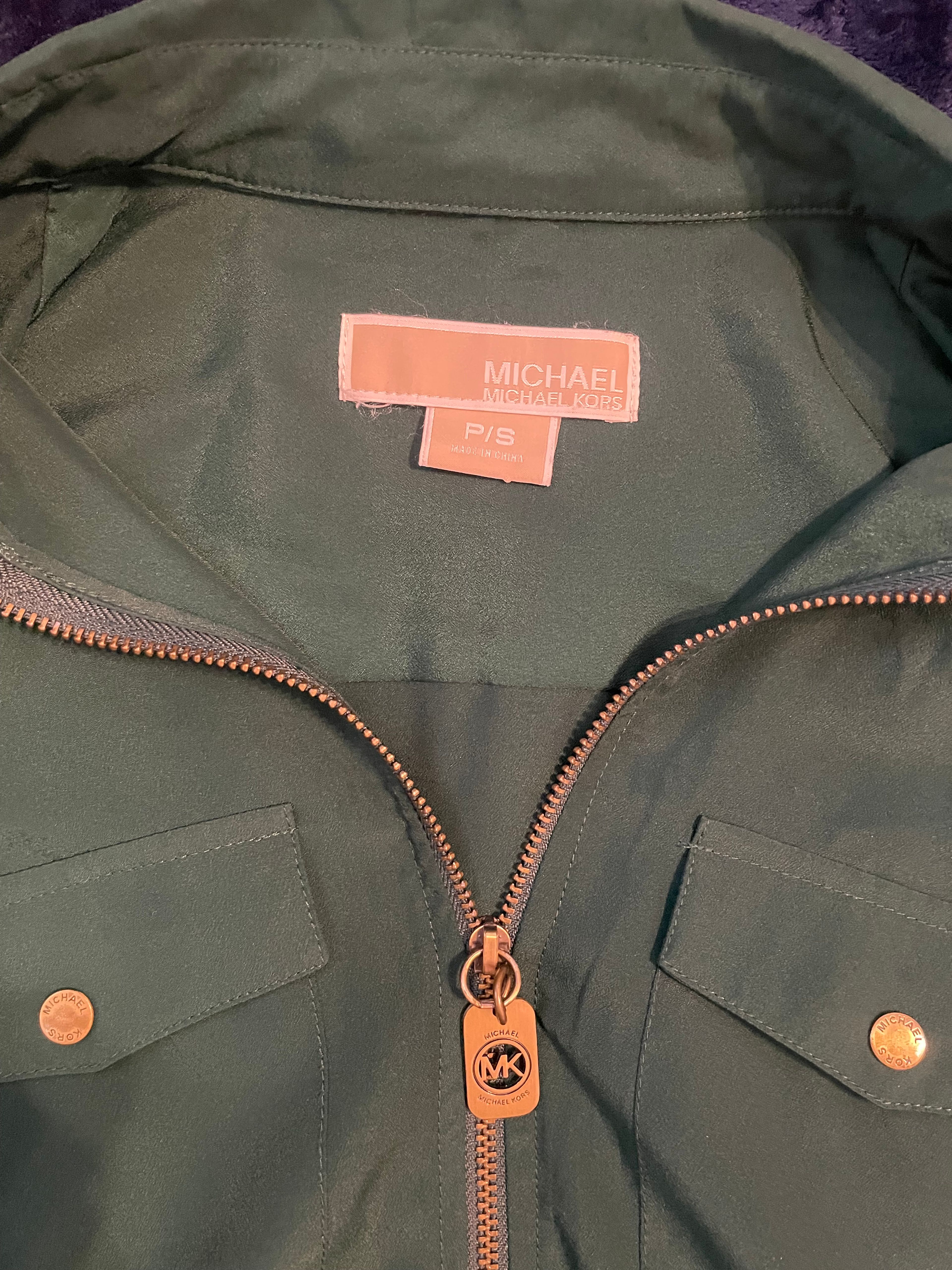 Michael Kors Green Sheet Shirt Jacket - Image 2