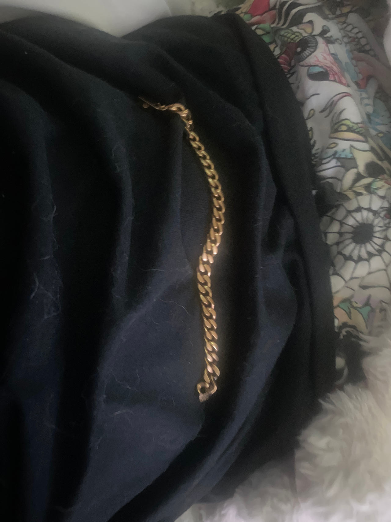 Gold Curb Chain Bracelet