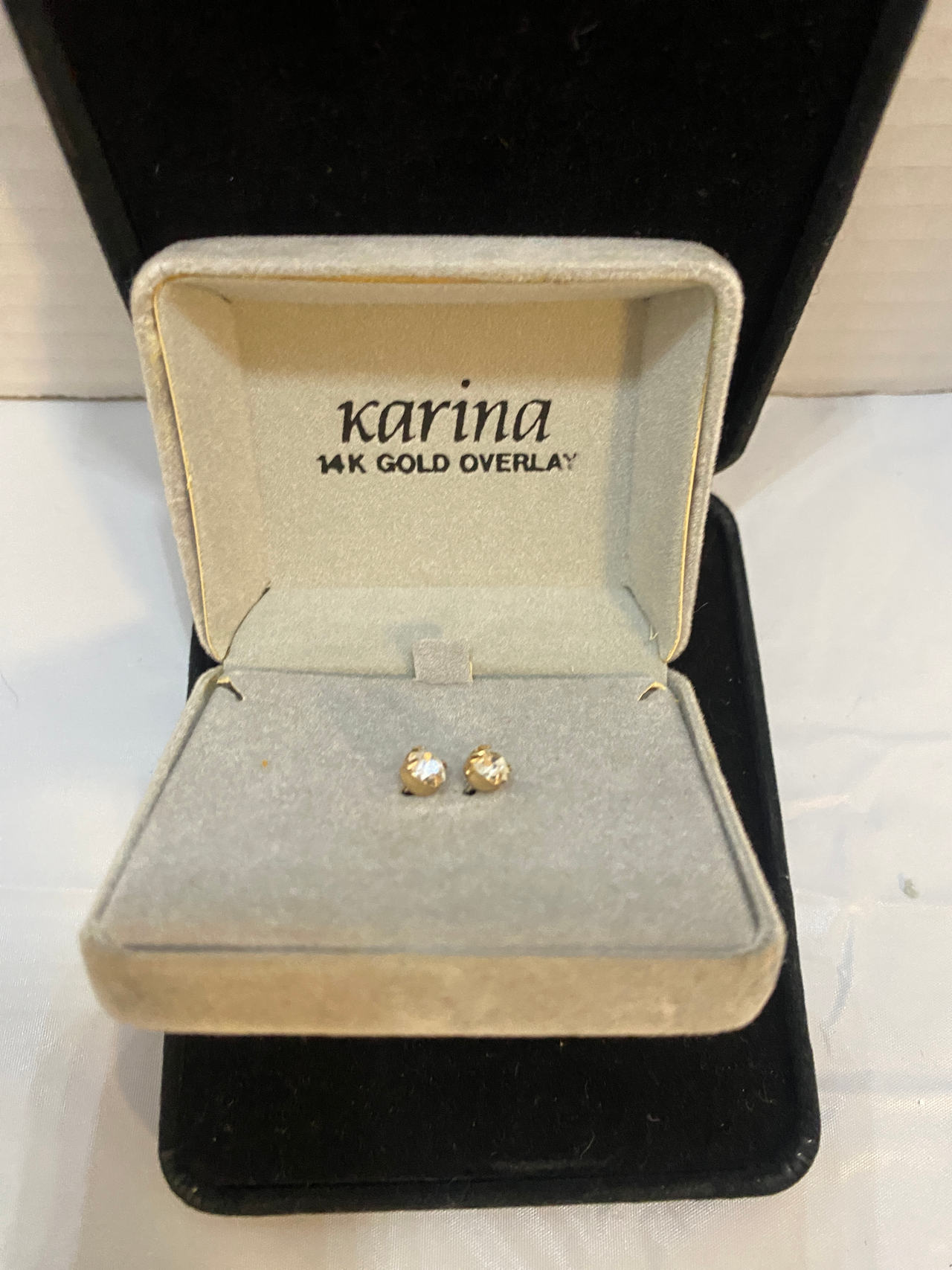 Karina 14K Gold Overlay Stud Earrings