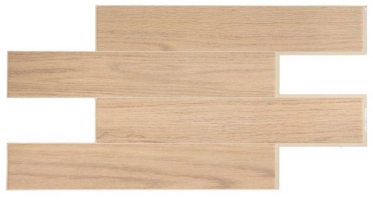 Smart Tiles Norway Oak Brown Vinyl Peel-and-Stick Tile