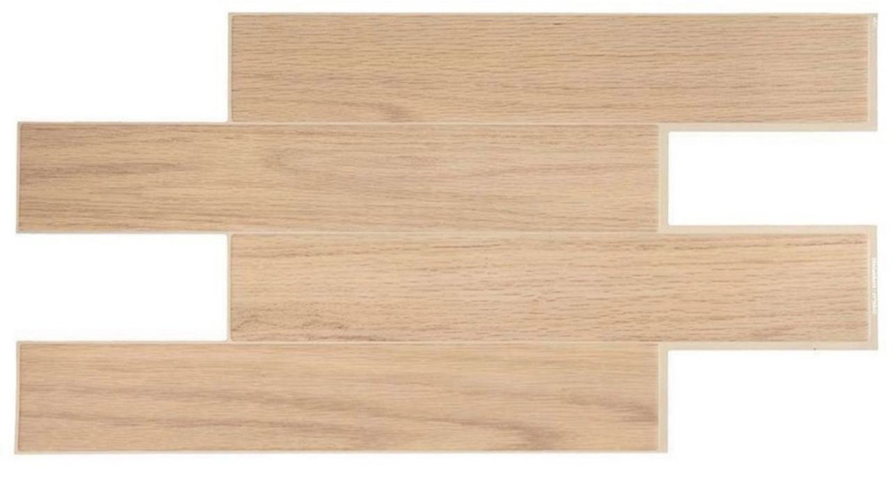 Smart Tiles Norway Oak Brown Vinyl Peel-and-Stick Tile
