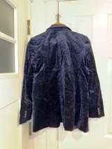 Talbots Velvet Double-Breasted Blazer Navy Size 6 - Image 2