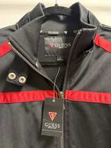 Guess Jeans Men's Track Jacket Black/Red Zip Up SMALL - Image 4
