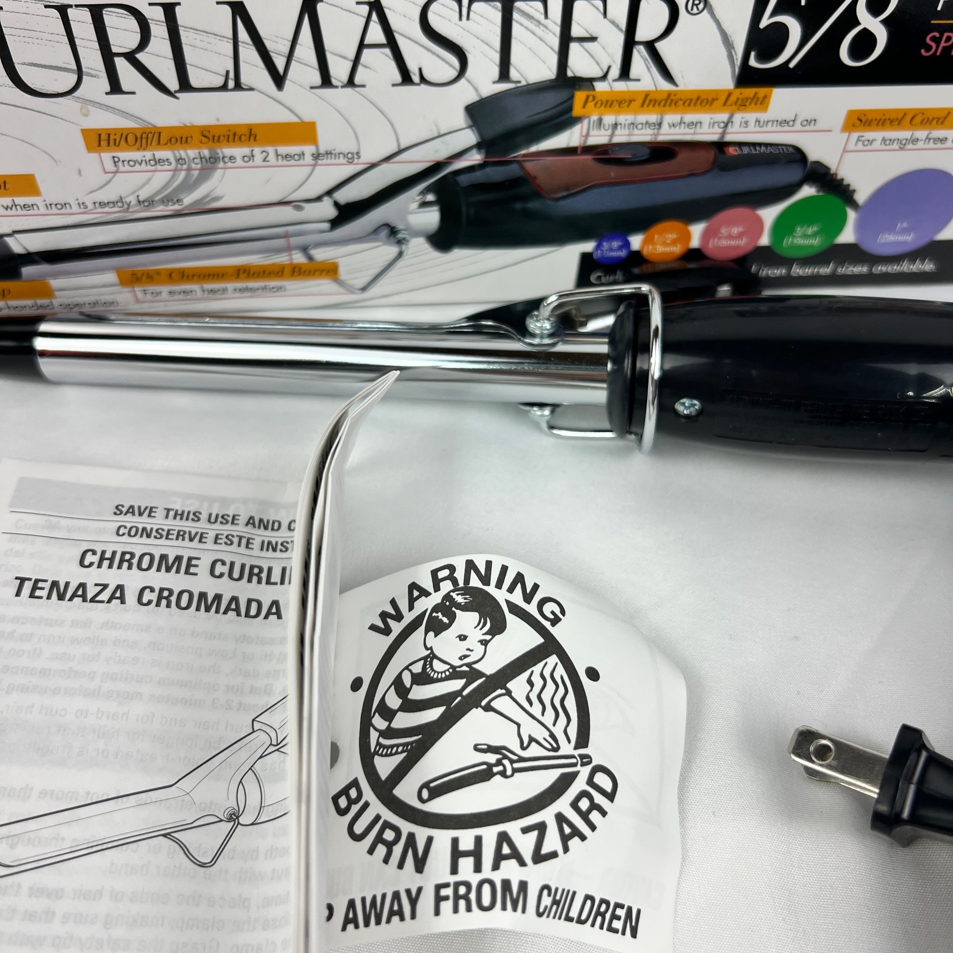 Curlmaster 5/8 Professional Spring Curling Iron Y2K Retro Salon Tool - Image 2