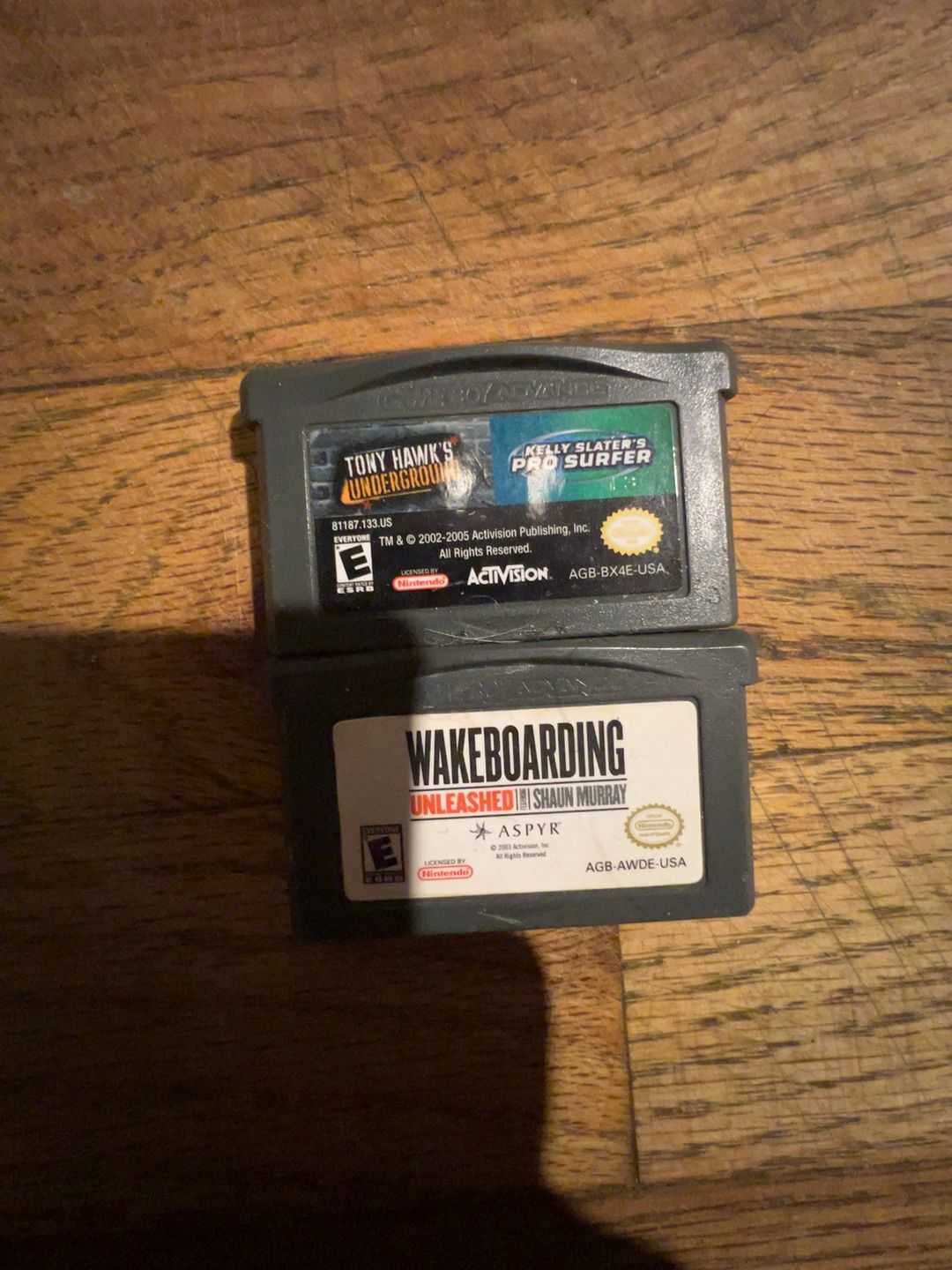 Tony Hawk's Underground Game Boy Advance Cartridge Kelly slater wakeboarding lot
