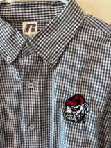 Russell Athletic Georgia Bulldogs Gingham Button-Down Shirt 2XL - Image 2