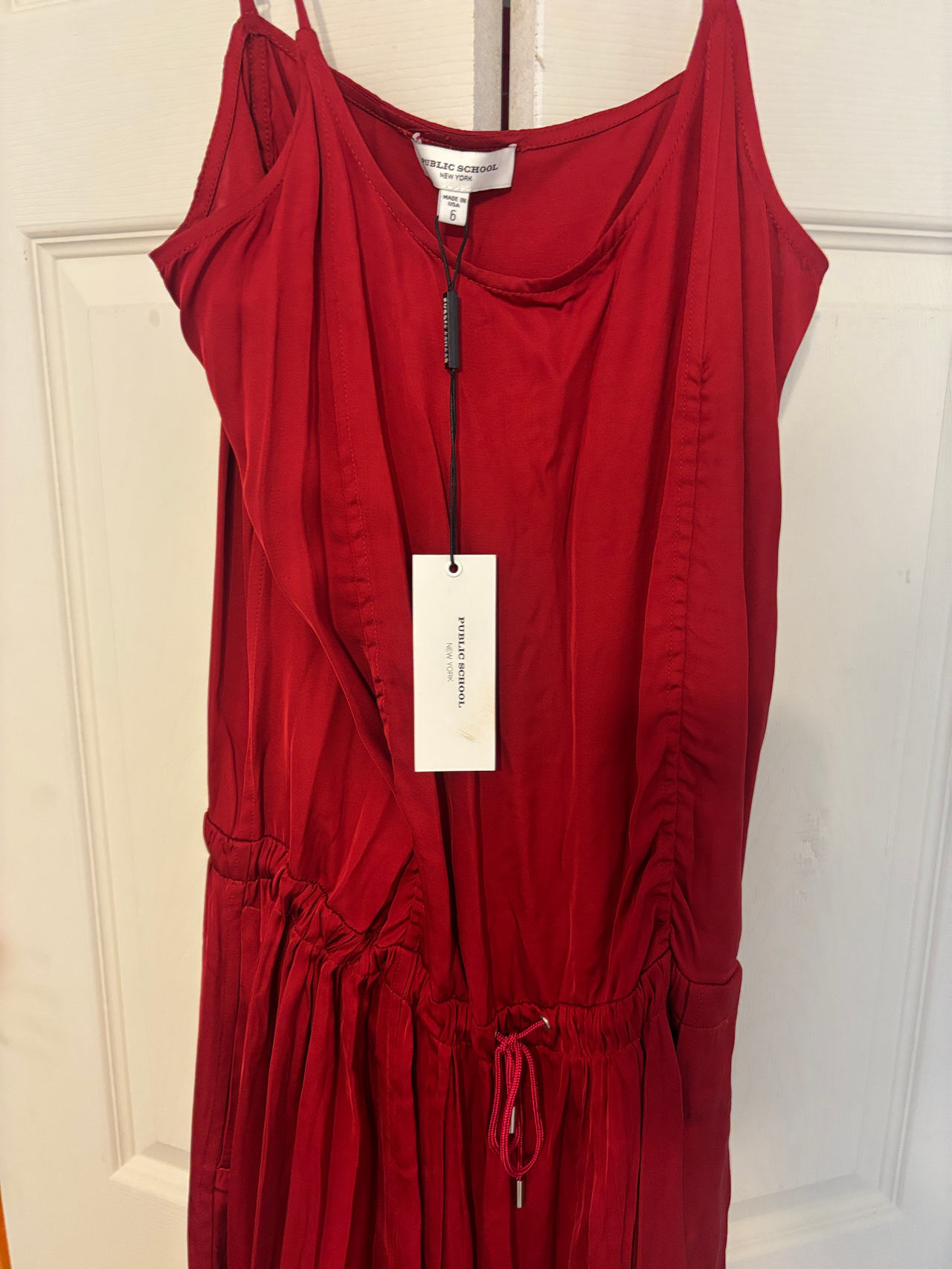 Public School New York Red Sleeveless Dress