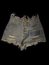 Distressed Denim Shorts - Image 1