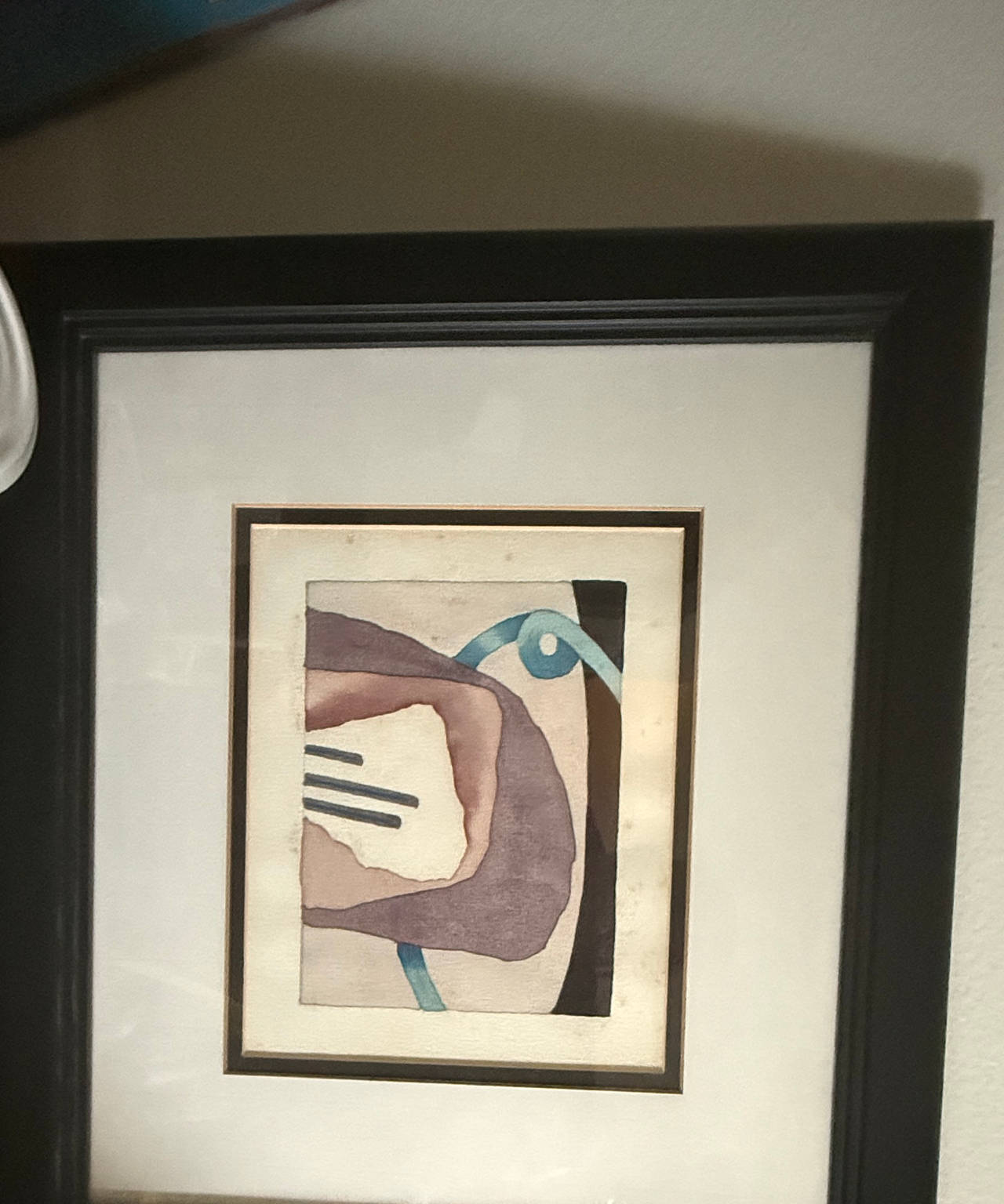 Framed Abstract Watercolor Painting