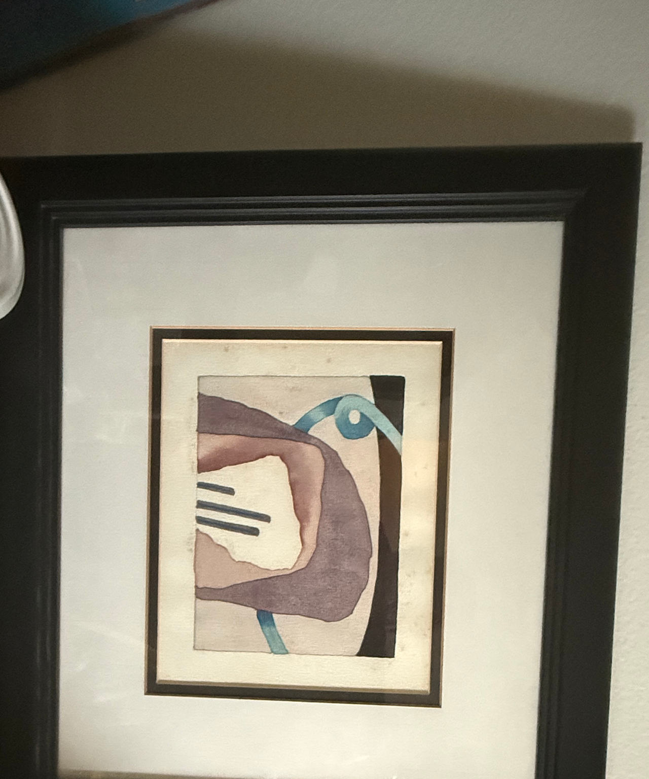 Framed Abstract Watercolor Painting