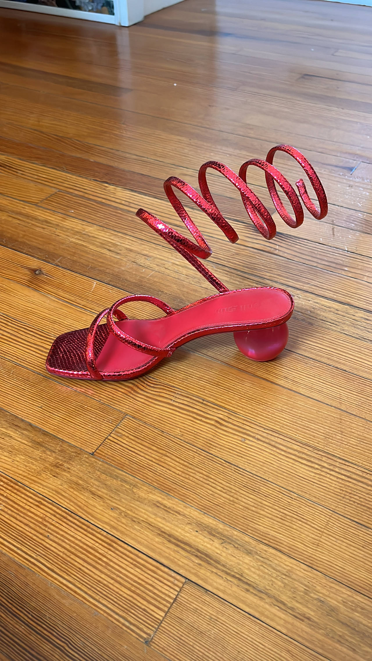 Amina Muaddi Gilda Sandal swirly ankle size 5 women