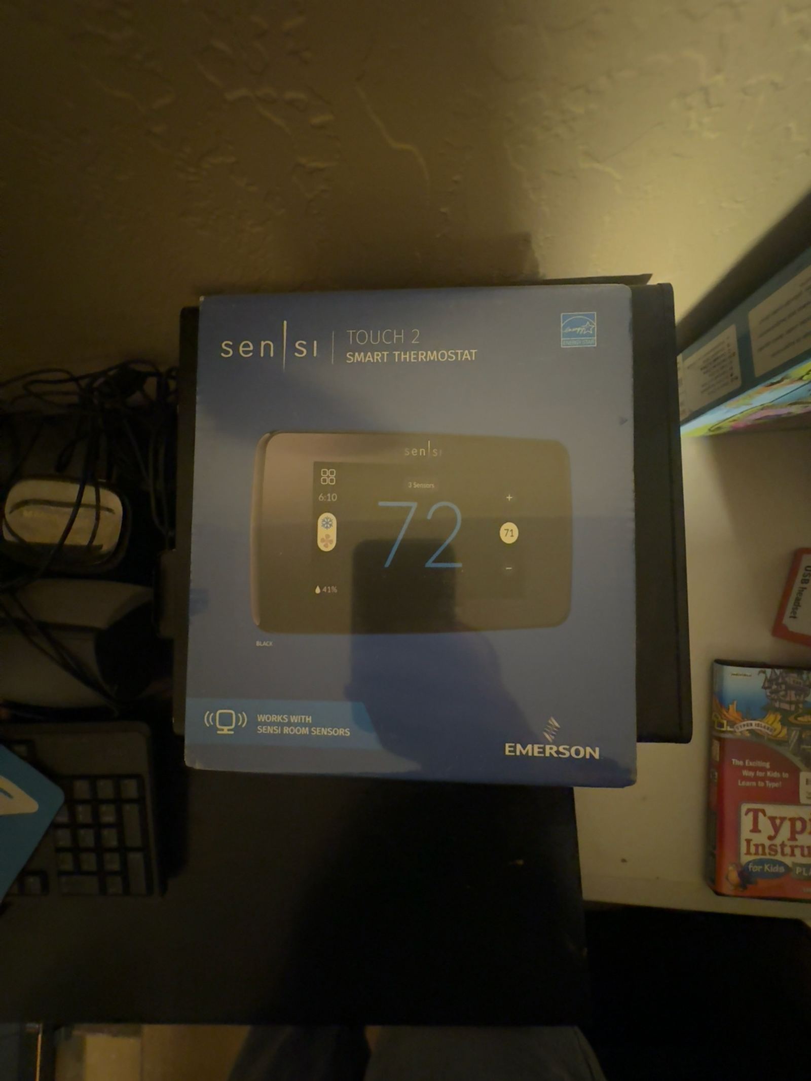 Emerson Sensi Touch 2 Smart Thermostat Black