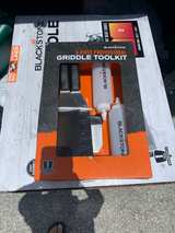 Blackstone 5 Piece Professional Griddle Toolkit with the black stone griddle - Image 1