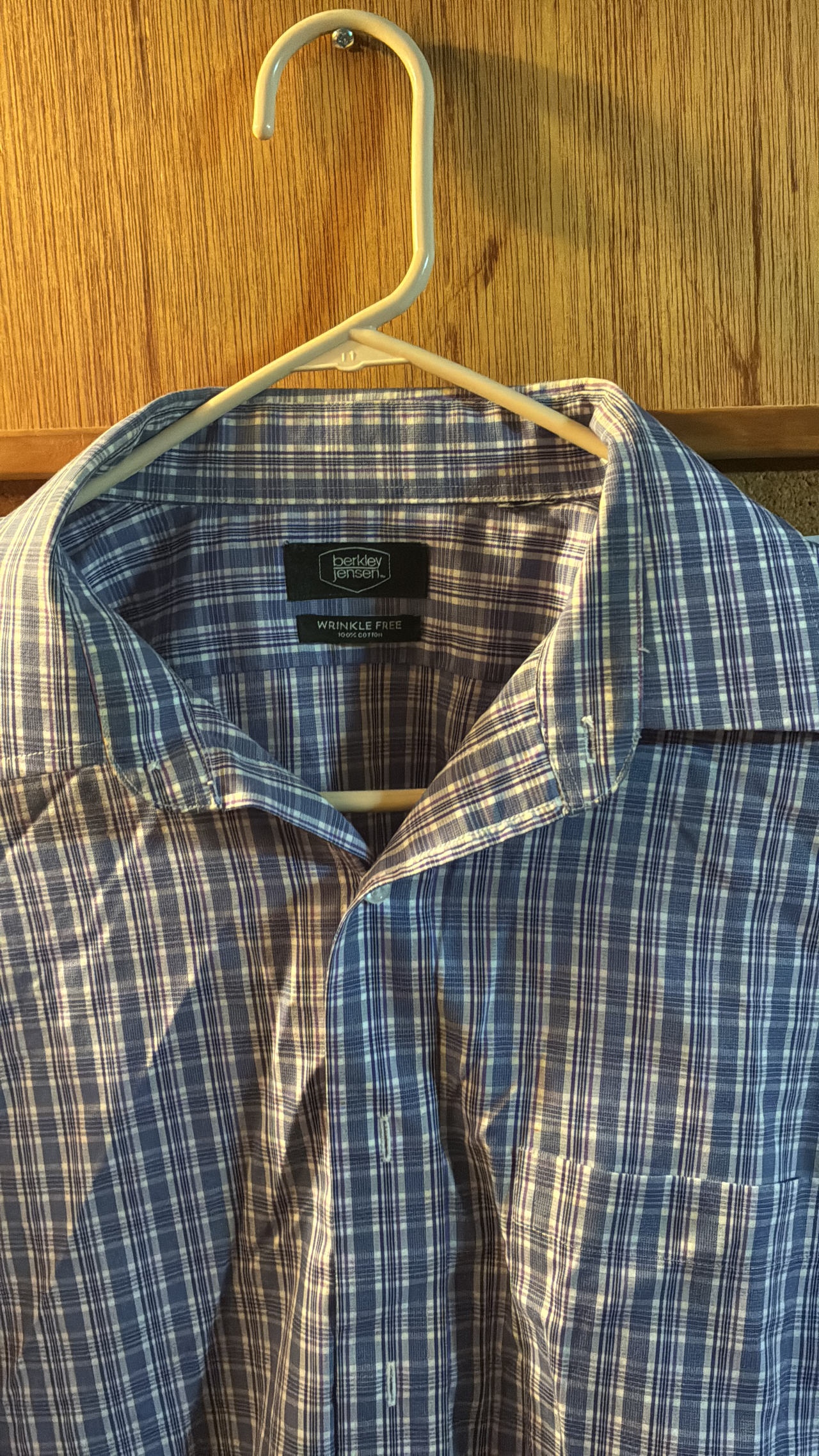 Berkley Jensen Wrinkle Free Plaid Dress Shirt